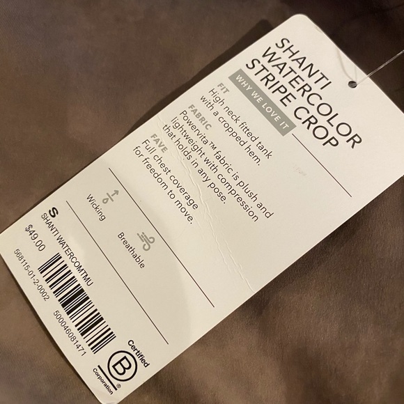 Athleta Shanti Watercolor Stripe Crop - Picture 9 of 12